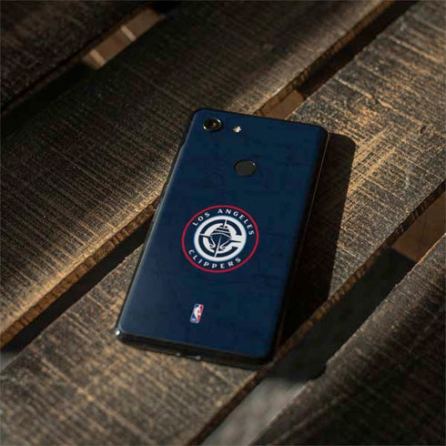 NBA Los Angeles Clippers Distressed Blue Google Pixel 3 Skin